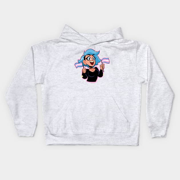 PeachFuzz Transgender Pride Kids Hoodie by PeachFuzz Comics Store